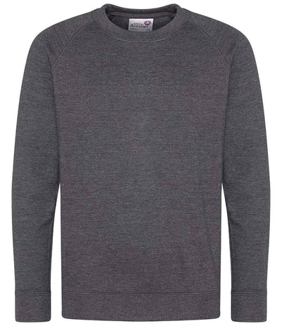 AWDis Academy Kids Raglan Sweatshirt Charcoal