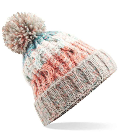 Branded Beechfield Corkscrew Pom Pom Beanie