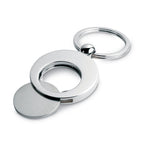 Branded Metal key ring with token