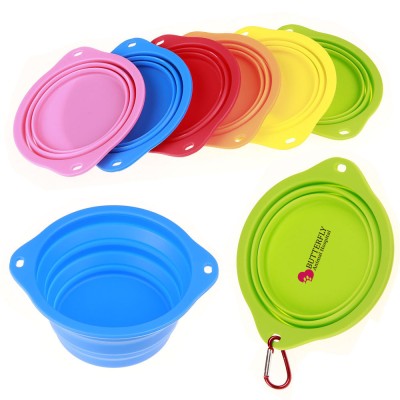 Silicone Collapsible Dog Bowl with Carabiner