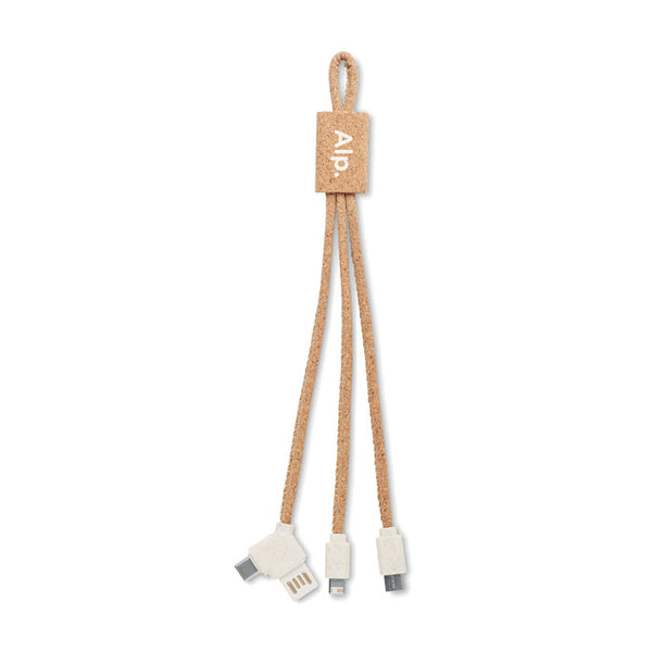 Branded 3 in 1 charging cable in cork