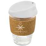 Branded Glass Coffee Cup with Cork Band - Kiato Cup