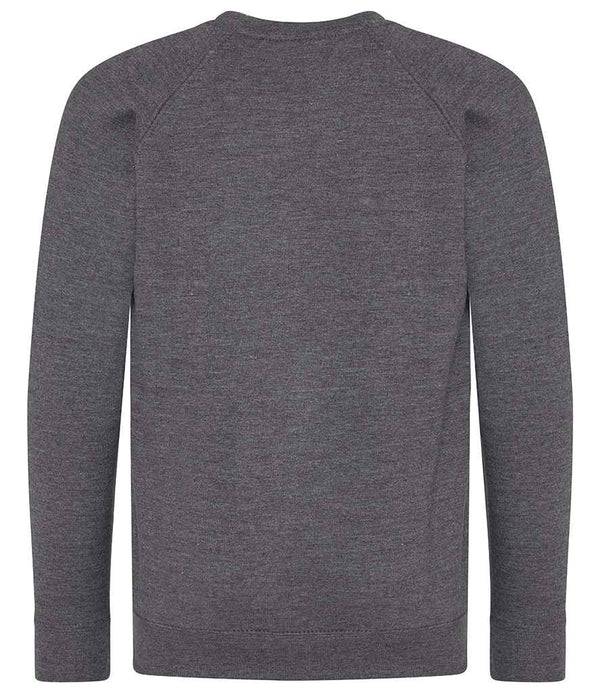 AWDis Academy Kids Raglan Sweatshirt Charcoal