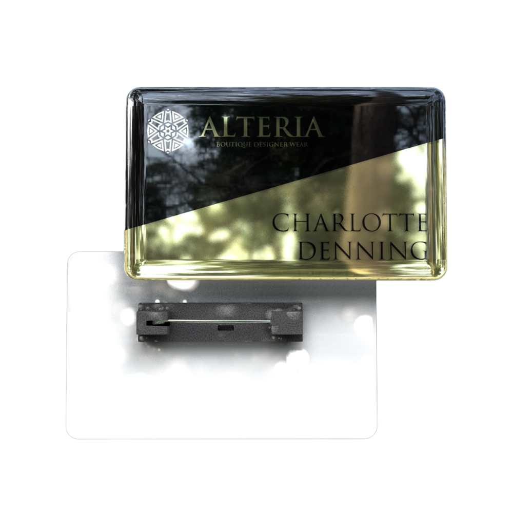 Personalised Metal Name Badges with Magnetic Fitting