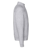 Fruit of the Loom Premium Zip Neck Sweatshirt Heather Grey