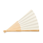 Branded Manual hand fan with bamboo handle