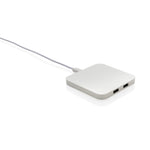 Branded RCS recycled plastic 10W Wireless charger with USB Ports