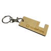 Branded Bamboo Phone Stand Keyring