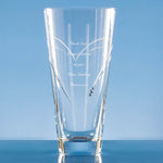 Clear Glass Vase with Heart shaped cut featuring crystals, boasting a delicate engraved message for loved ones