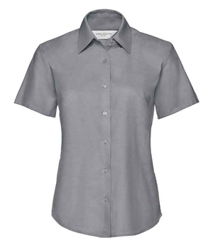 Russell Collection Ladies Short Sleeve Easy Care Oxford Shirt