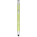 Moneta anodized aluminium click stylus ballpoint pen