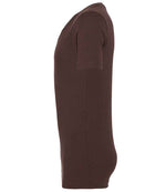 Canvas Unisex Jersey V Neck T-Shirt Brown