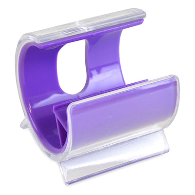 Branded Turbo Desk Phone Holder. Solid Colour Inner Plastic + Clear Cover