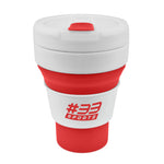 Branded Pocket Cup 355ml collapsible silicone body cup
