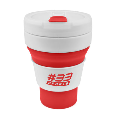 Branded Pocket Cup 355ml collapsible silicone body cup
