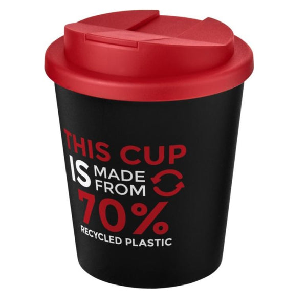 Americano® Espresso Eco 250 ml recycled tumbler with spill-proof lid