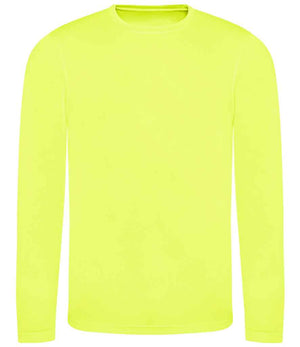 AWDis Cool Long Sleeve Wicking T-Shirt Electric Yellow