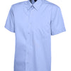 Uneek Mens Pinpoint Oxford Half Sleeve Shirt