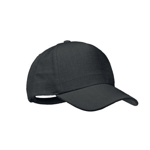 Hemp baseball cap 370 gr/m² Black