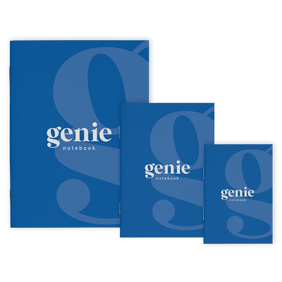 Genie Notebook - A5 - Saddle Stitched with Squared Corners