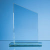 Branded 20.5cm x 12.5cm x 12mm Jade Glass Slope Award