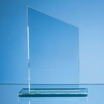 Branded 20.5cm x 12.5cm x 12mm Jade Glass Slope Award