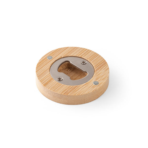 AMCHUR. Bamboo coaster with bottle opener