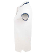 SOL'S Ladies Pasadena Tipped Cotton Piqué Polo Shirt White/Navy