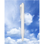 Terra corn plastic ballpoint pen in white in front of the sky