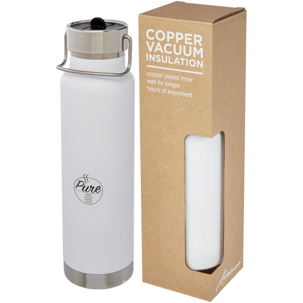 Branded Thor 750 ml copper vacuum insulated sport bottle