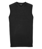 Russell Collection Sleeveless Cotton Acrylic V Neck Sweater