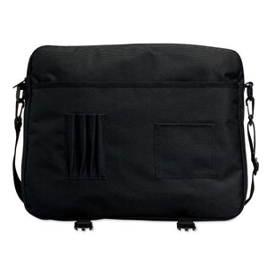 600D polyester document bag with Pockets