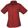 Premier Ladies Short Sleeve Poplin Blouse