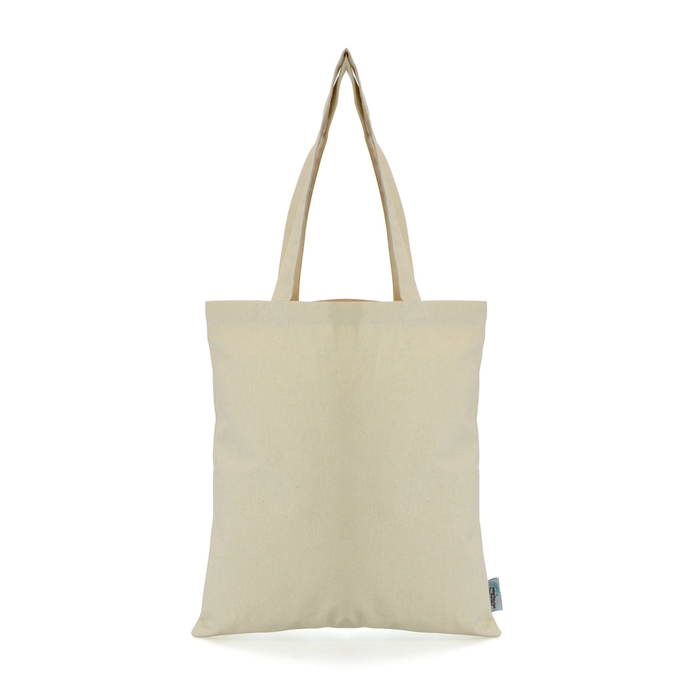 Branded 7oz Recycled Cotton Shopper. Long Handled