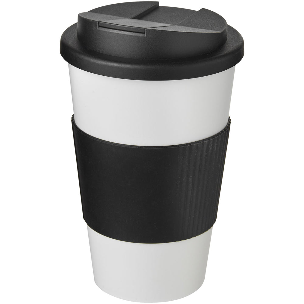 Branded Americano® 350 ml tumbler with grip & spill-proof lid