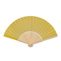 Manual hand fan with bamboo handle