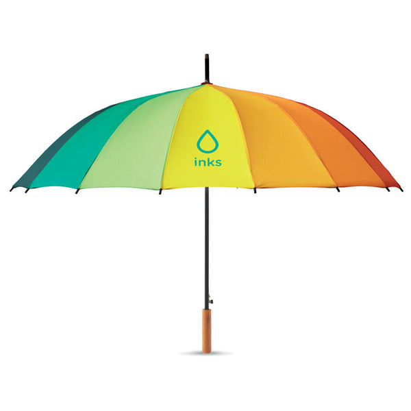 Branded 27 inch rainbow umbrella