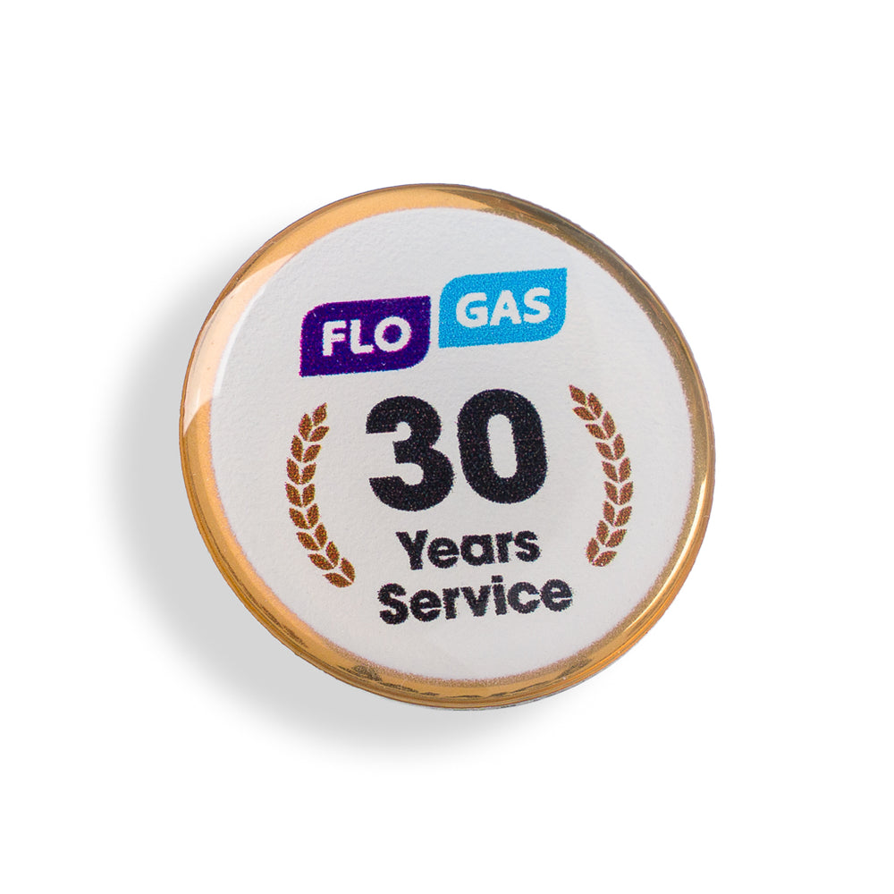 Bespoke Shape Metal Clutch Pin Badge - 35mm